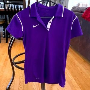 Purple Nike 3 button polo type shirt